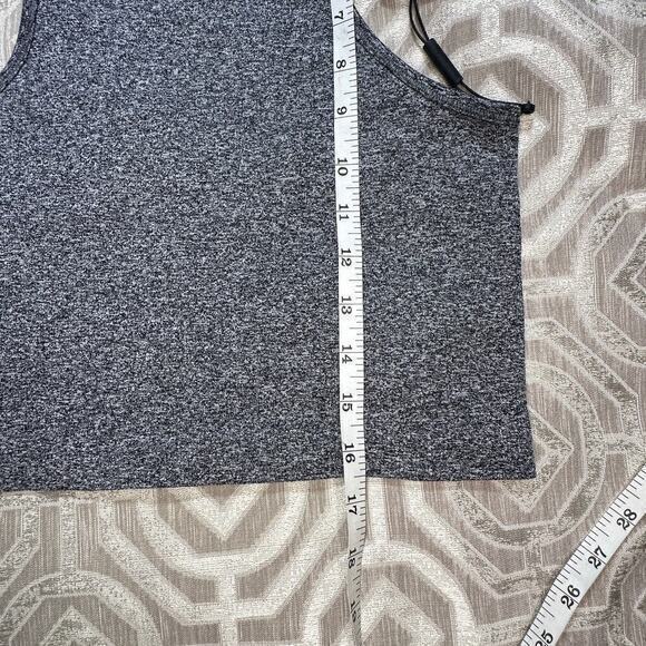 Calvin Klein Performance Women's Ribbed Crop Top, Gray  Heather,  size Medium - Picture 6 of 7